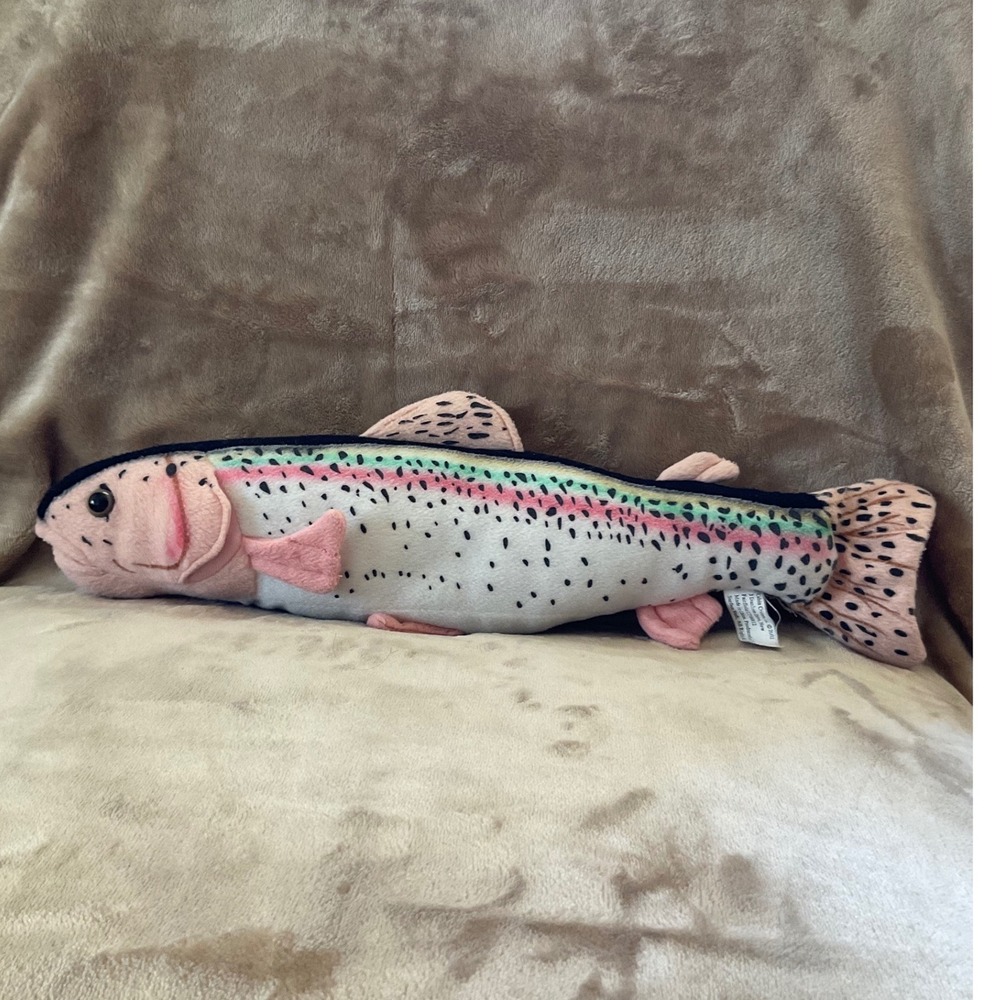 Cabin Critters Rainbow Trout Plush Stuffed Animal Fish Toy 17 Inch Realistic